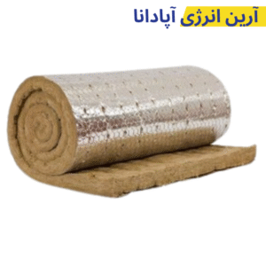 پشم سنگ لحافی (رولی، فنوفلت) دانسیته (چگالی) 35 کیلوگرم بر متر مکعب به ضخامت 3 سانتی‌متر (بدون سرباره و ناخالصی) - بدون پوشش