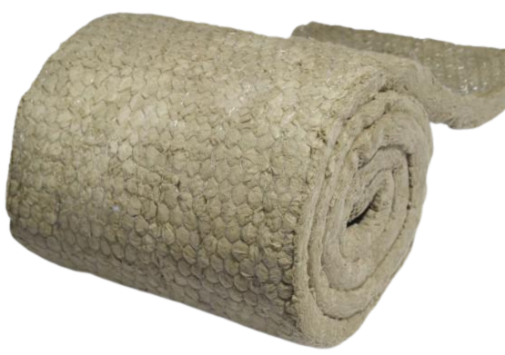 پشم سنگ پتویی (رولی، ایزوبلانکت) دانسیته (چگالی) 50 کیلوگرم بر متر مکعب به ضخامت 2.5 سانتیمتر (بدون سرباره و ناخالصی) - دارای یک طرف توری سیمی